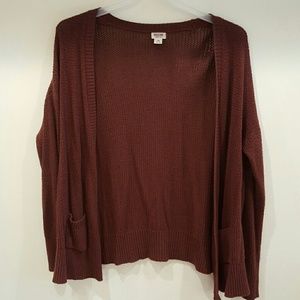 Maroon cardigan